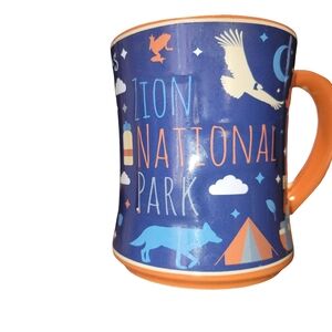 Zion National Park "The Great Outdoors" Coffee Mug Blue & Orange 16oz